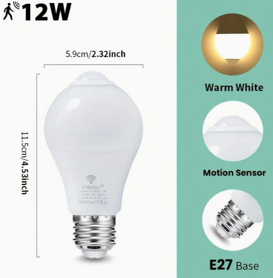 Foco led con sensor de movimiento 12W